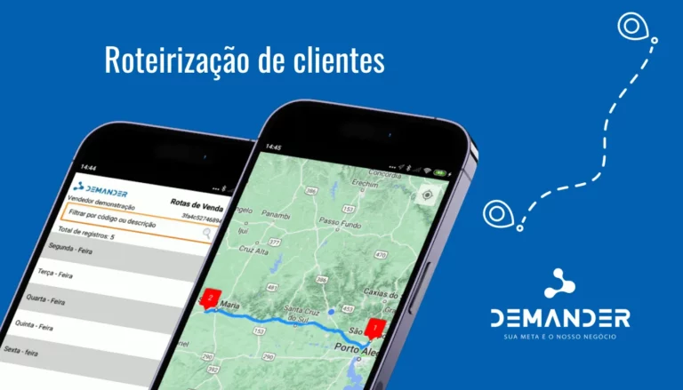 Maximize suas visitas Roteirize clientes com Demander
