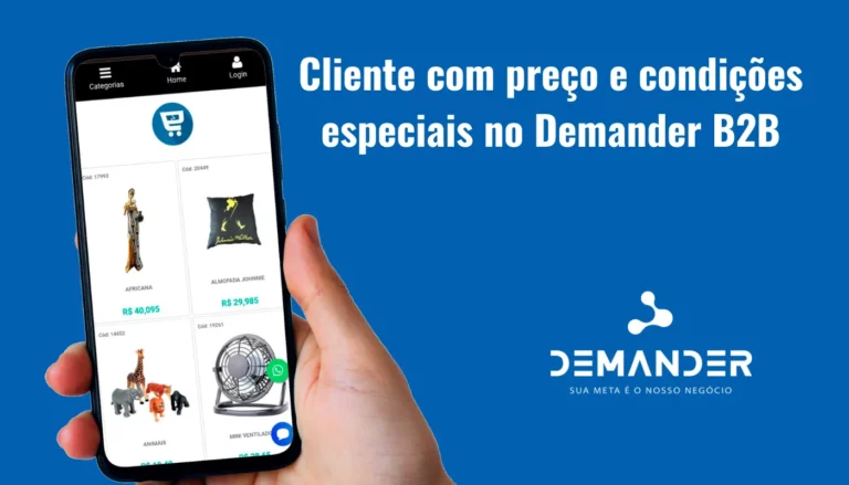 Cliente com precos e condicoes especiais no Demander B2B