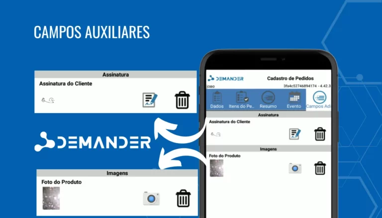 Como utilizar campos auxiliares no Forca de Vendas Demander