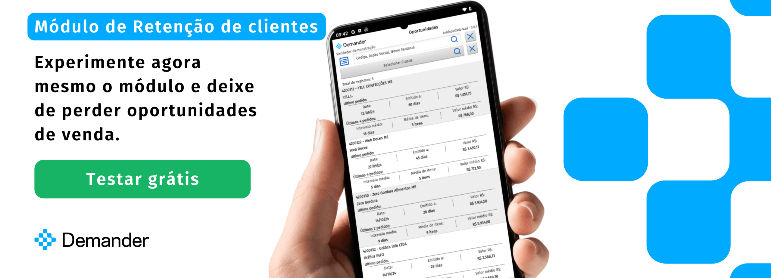 Módulo de retenção de clientes