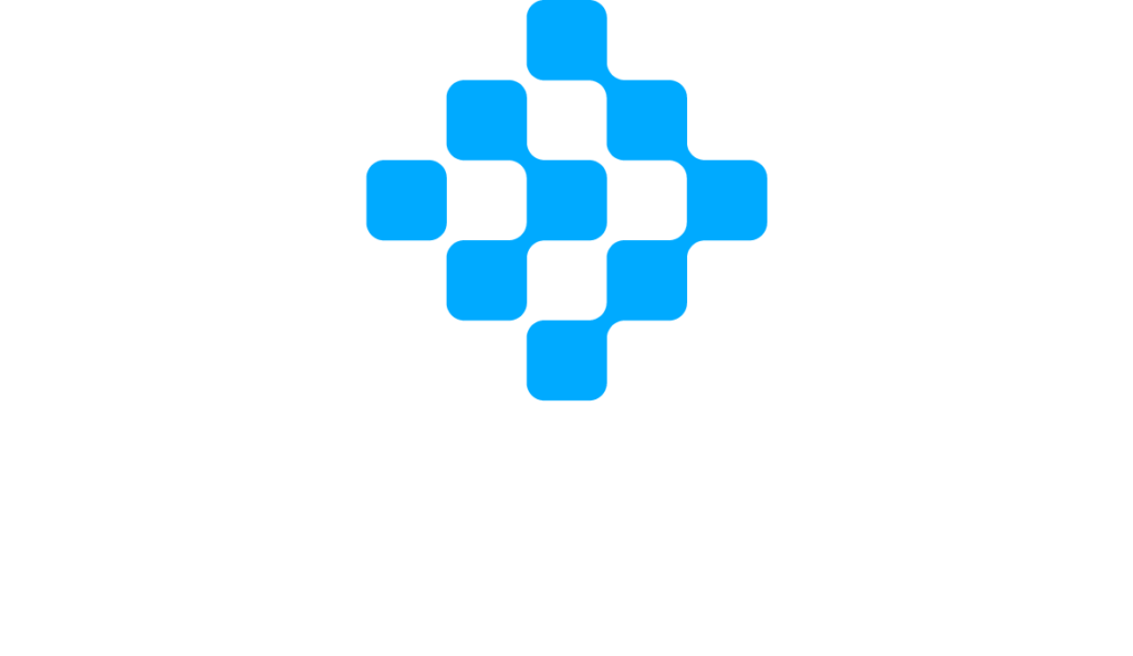 LogoDemander V Azul Branco