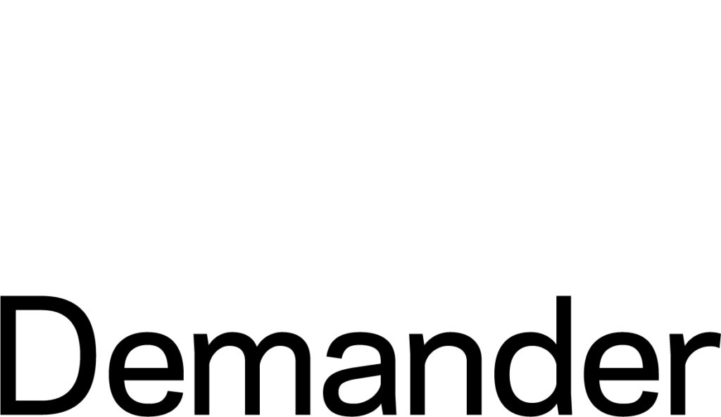 LogoDemander V Branco Preto