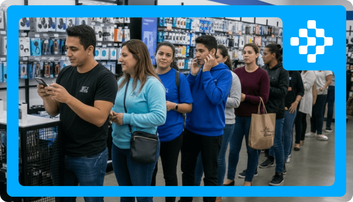 Papa fila como reduzir filas e vender mais com o Demander Store
