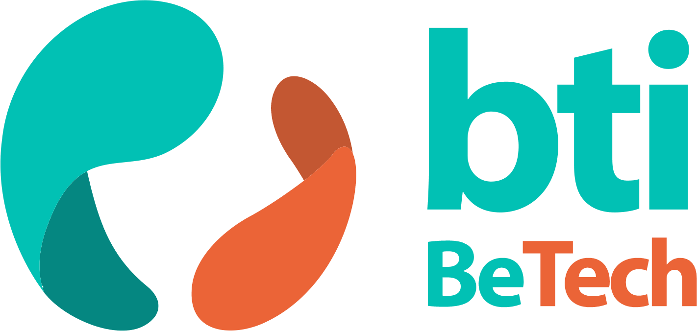 Logo BTI horizontal colorido be tech