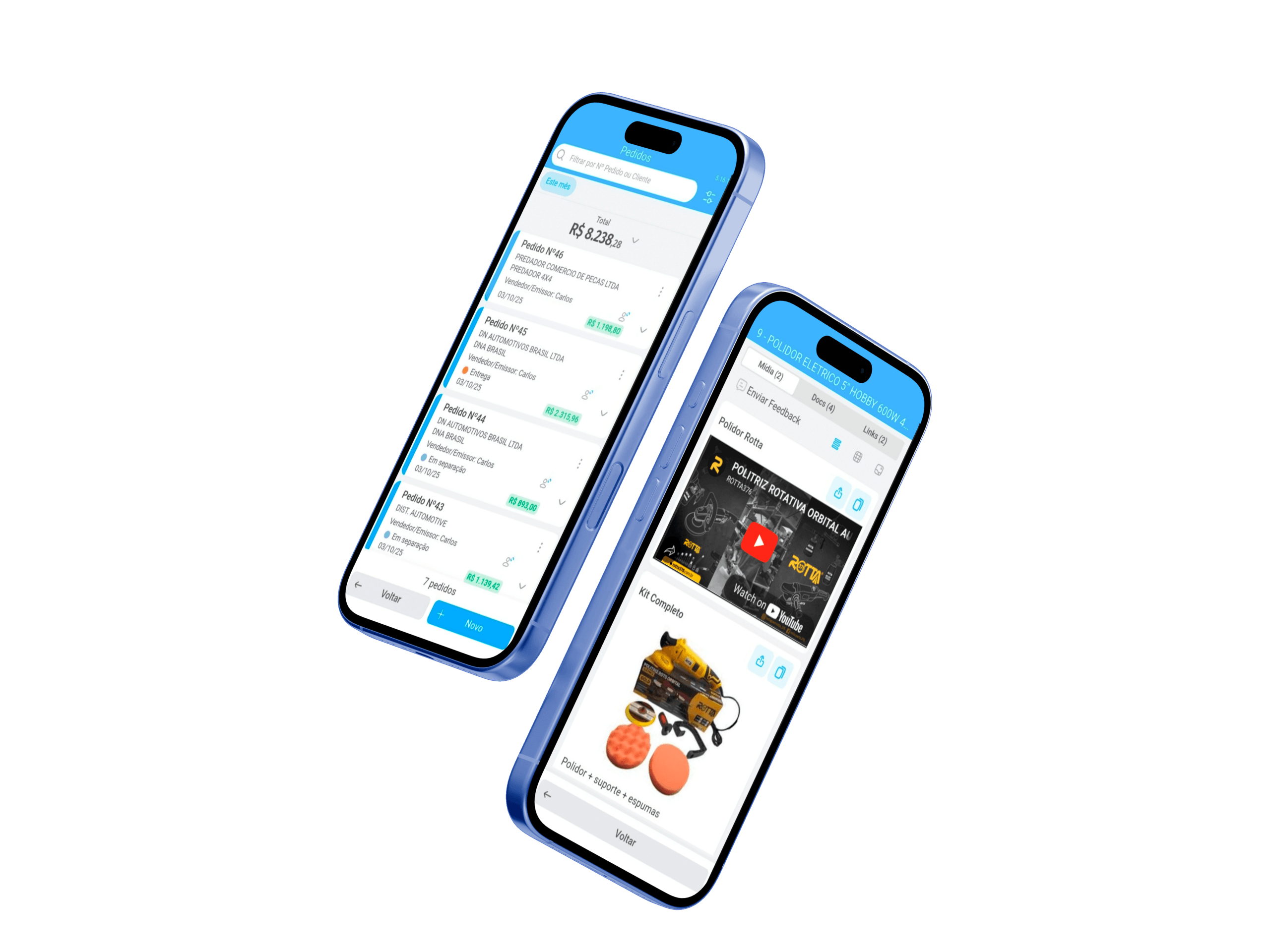 Mockups Aplicativo Demander Sales