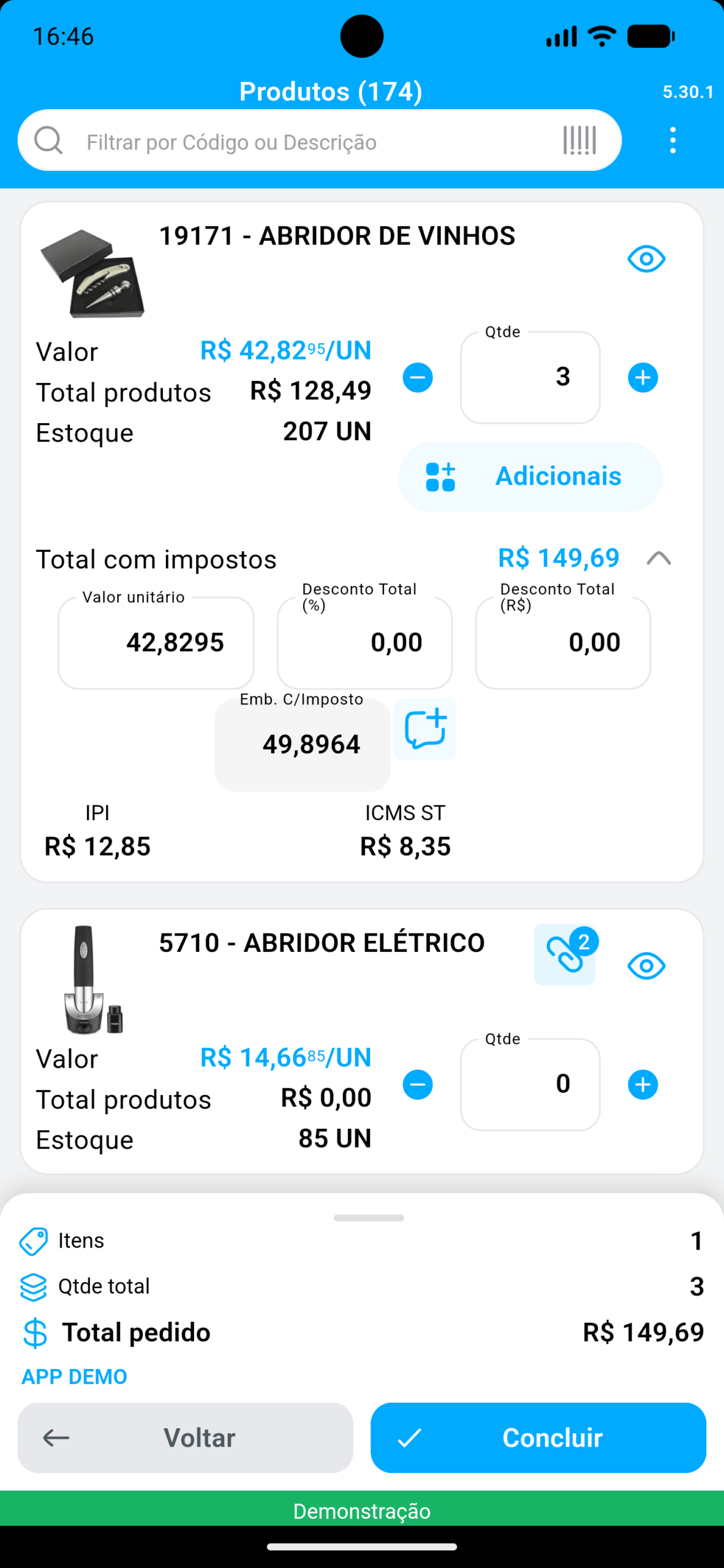 Acréscimo ou Desconto